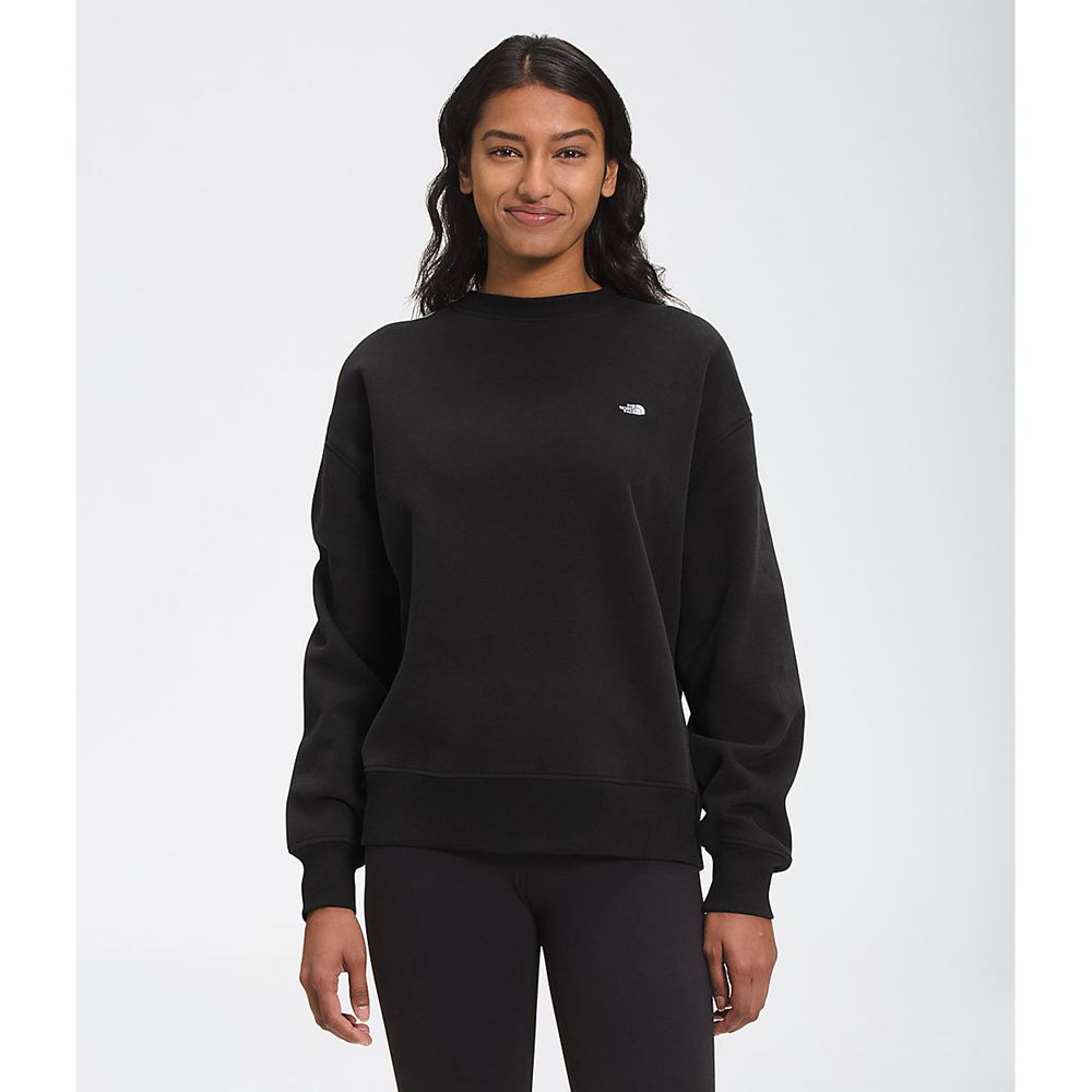 The North Face Sweatshirts Womens Australia - The North Face City Standard Crew Black (FDI-561427)